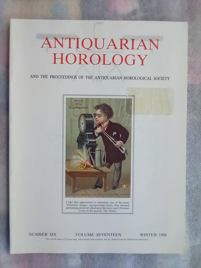 Antiquarian Horology Journal - 8 Issues from 1988-1989