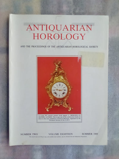 Antiquarian Horology Journal - 8 Issues from 1988-1989