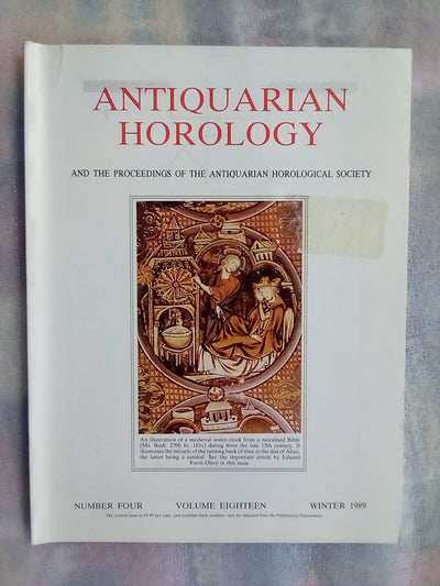 Antiquarian Horology Journal - 8 Issues from 1988-1989