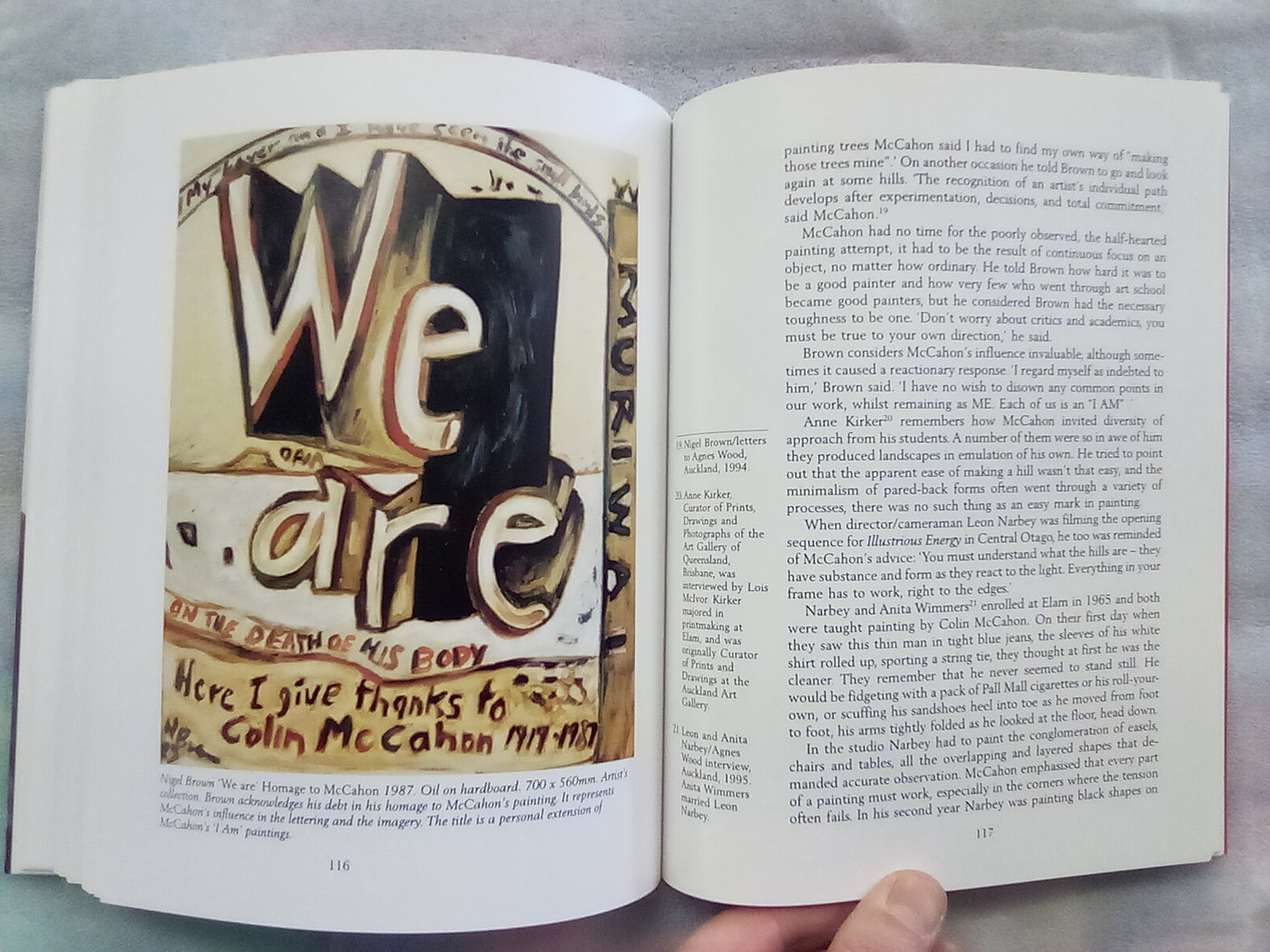 Colin McCahon - The Man and the Teacher by Agnes Wood (Signed by Author)
