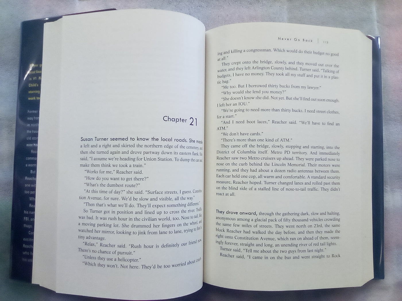 Never Go Back by Lee Child (USA 1st. Edition Hardback)