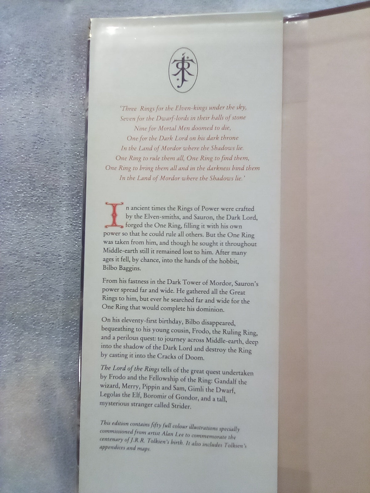 The Lord of the Rings by J.R.R. Tolkien Illustrated by Alan Lee Hardback (1991)