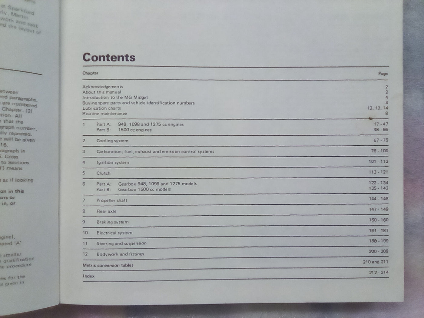 MG Midget & Austin Healey Sprite 1958 to 1978 All Models Haynes Manual