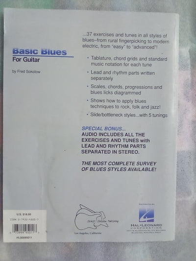 Basic Blues for Guitar by Fred Sokolow (Includes CD)