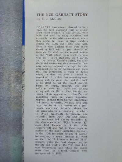 The NZR Garratt Story by E.J. McClare