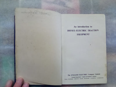 Diesel Electric Traction Equipment by English Electric Co. Ltd.