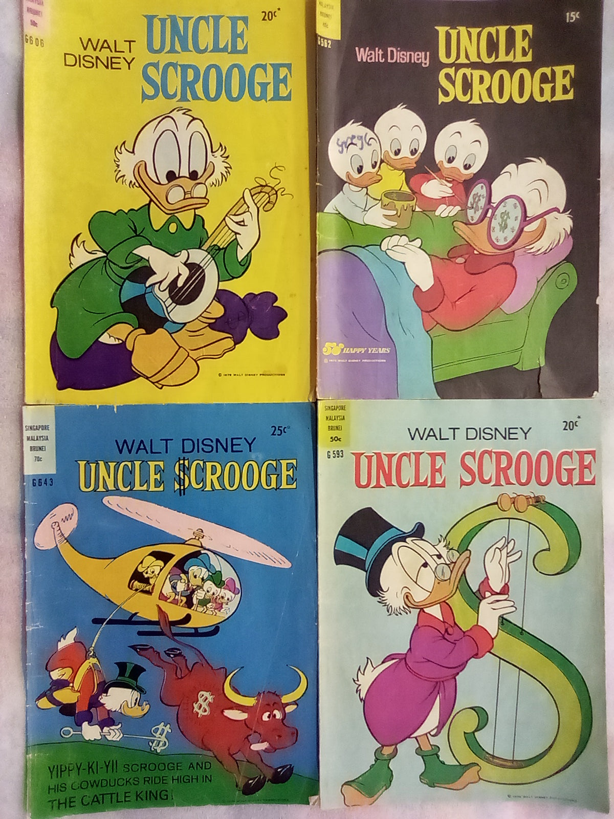 4x Walt Disney Uncle Scrooge Comics