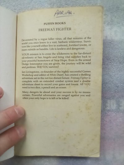 Fighting Fantasy #13 Freeway Fighter by Ian Livingstone