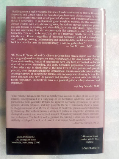 Psychotherapy Of The Quiet Borderline Patient - The As-If Personality Revisited