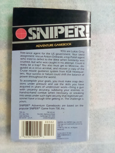 KGB Doublecross - Sniper! Adventure Gamebook 4 (TSR Choose your own adventure)