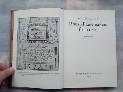 British Planemakers From 1700 by W.L. Goodman