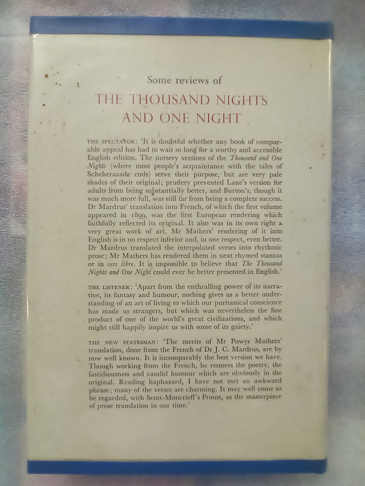 The Book of The Thousand Nights & One Night - 4 Volumes (1964)