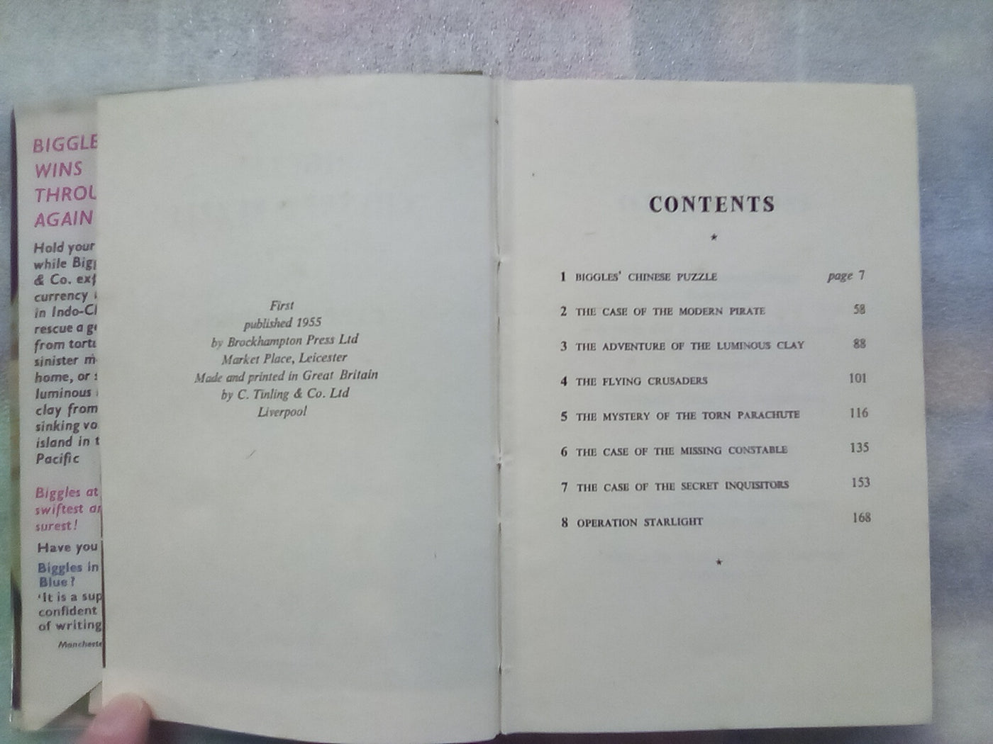 Biggles' Chinese Puzzle (1955 First Edition) by Captain W.E. Johns