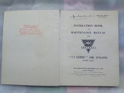 AEC 7.7 Litre (Type A173) Maintenance Manual