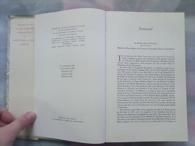 The Coming of the Maori (1962) by Te Rangi Hiroa (Sir Peter Buck)