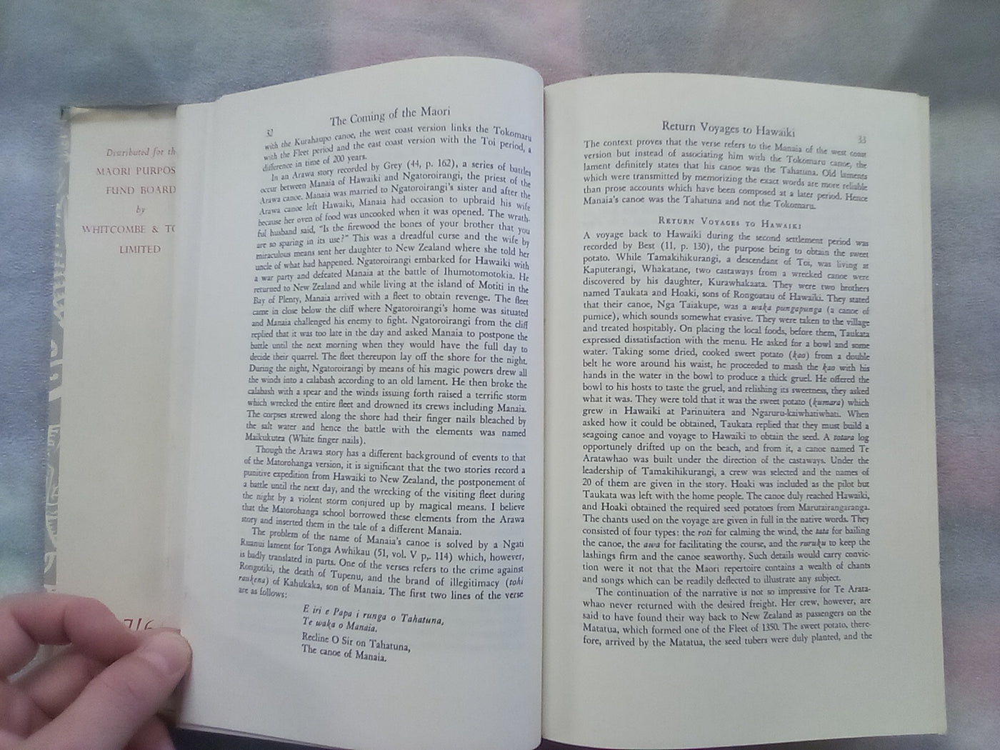 The Coming of the Maori (1962) by Te Rangi Hiroa (Sir Peter Buck)