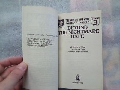 World of Lone Wolf Book 3 - Beyond the Nightmare Gate (Fighting Fantasy)