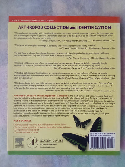 Arthropod Collection & Identification - Laboratory and Field Techniques