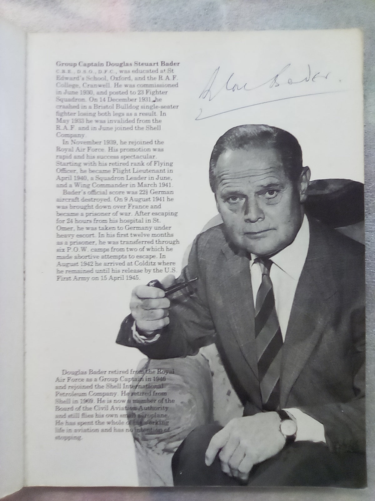 Douglas Bader - Fight for the Sky (Signed by Douglas Bader)