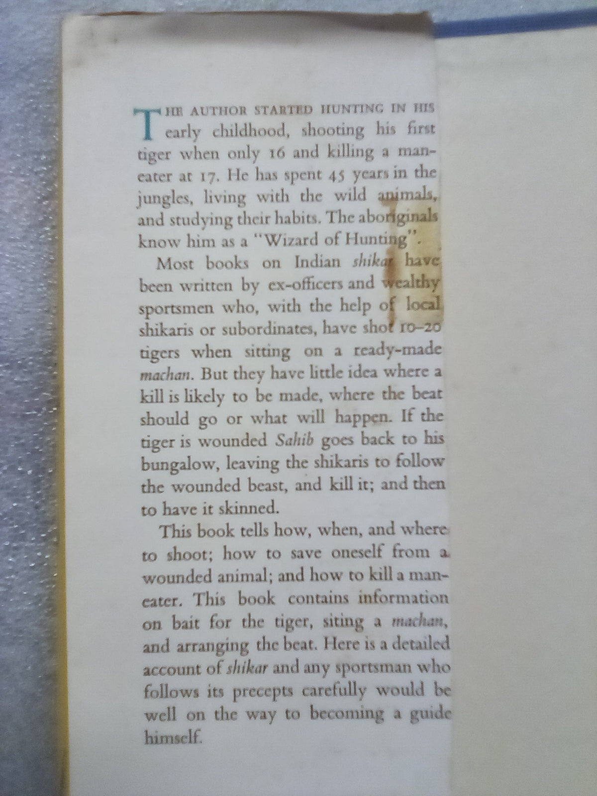Shikar - Big Game Hunting in India (1963) by K. S. J. Butt (Rare book)