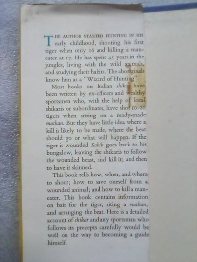 Shikar - Big Game Hunting in India (1963) by K. S. J. Butt (Rare book)