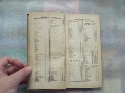New Zealand Railways Guards Distance Tables North Island Auckland - Opua - Ohakune (1948)