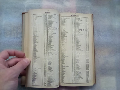 New Zealand Railways Guards Distance Tables North Island Auckland - Opua - Ohakune (1948)