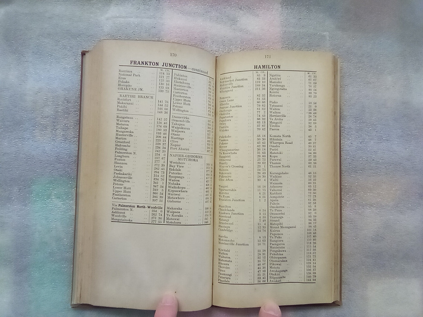 New Zealand Railways Guards Distance Tables North Island Auckland - Opua - Ohakune (1948)