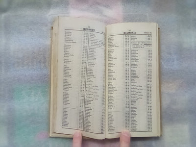 New Zealand Railways Guards Distance Tables South Island Lyttelton - Picton - Oamaru (1950)