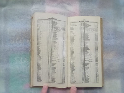 New Zealand Railways Guards Distance Tables South Island Lyttelton - Picton - Oamaru (1950)