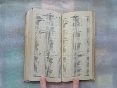 New Zealand Railways Guards Distance Tables South Island Lyttelton - Picton - Oamaru (1950)