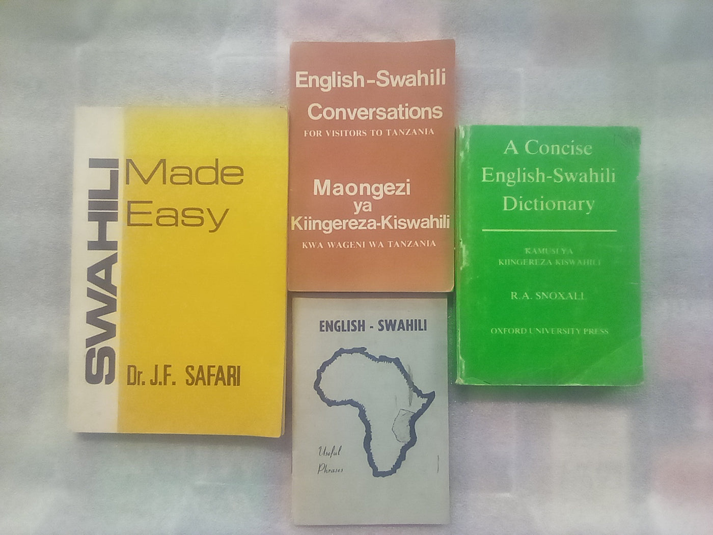 4x Swahili Language Books - Dictionary, Phrase book, & Grammar