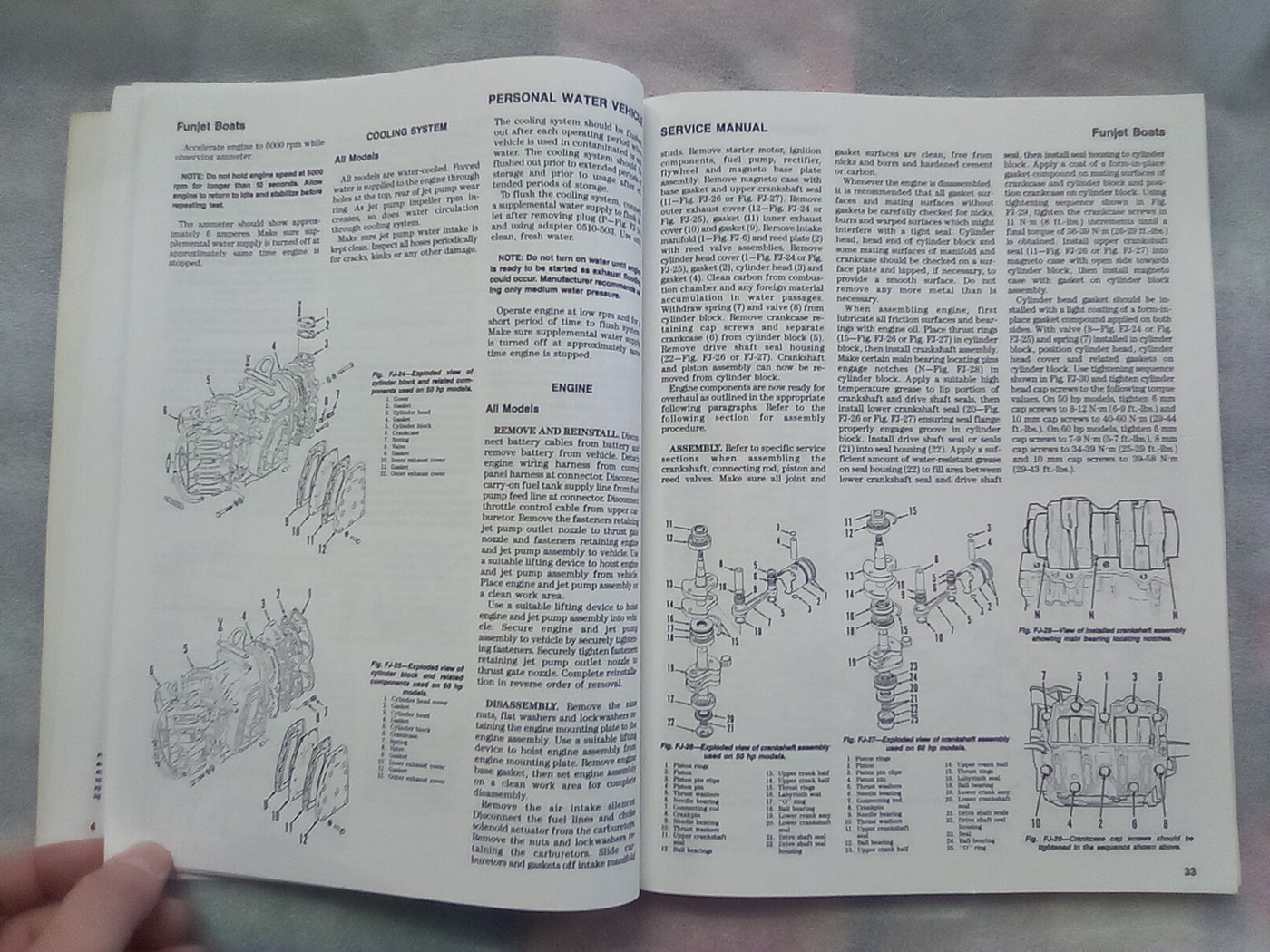 Service Manual Fazer, Yamaha, Wetjet, Jet Ski, etc..  1978-1988 Various Models