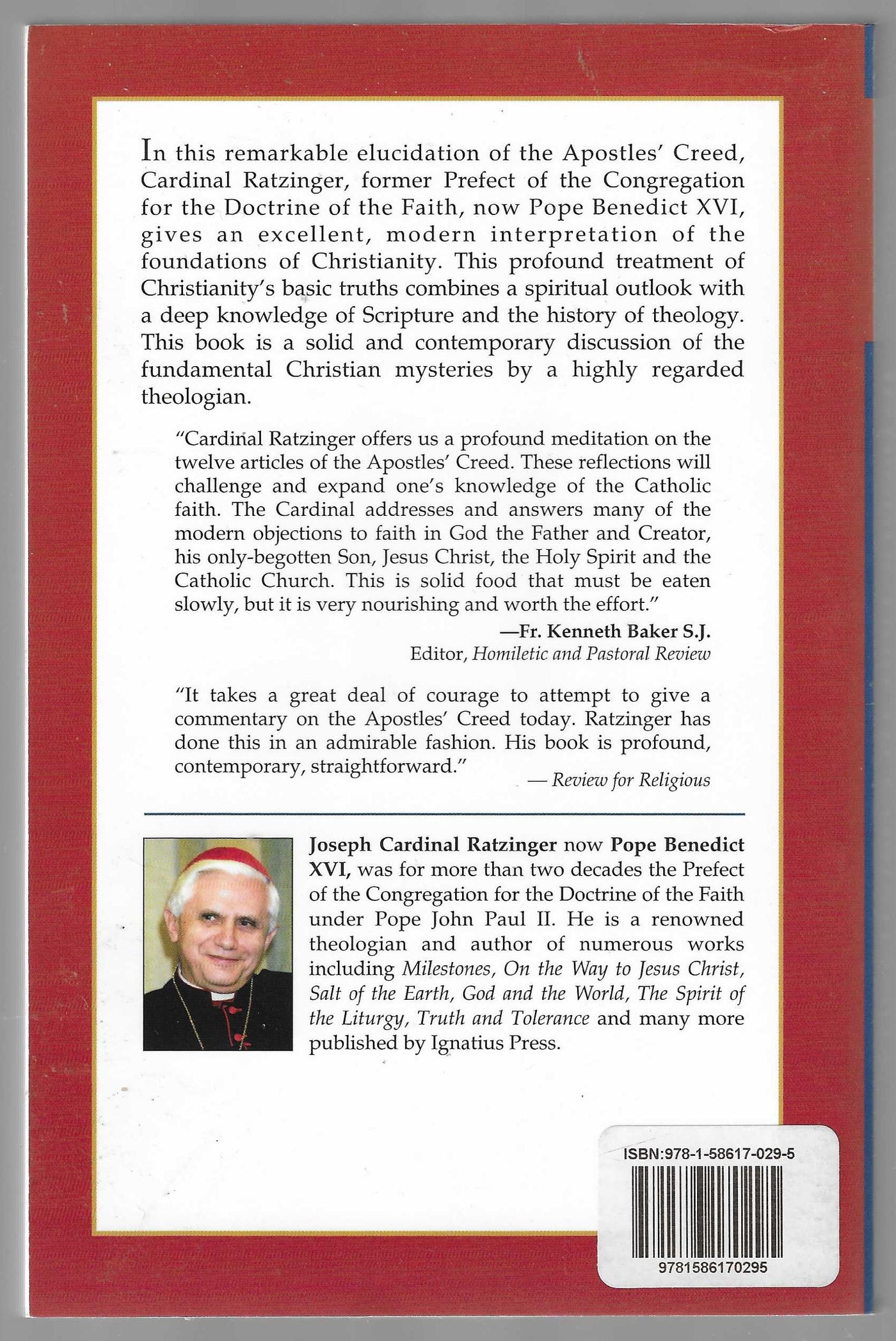 Introduction to Christianity by Cardinal Joseph Ratzinger