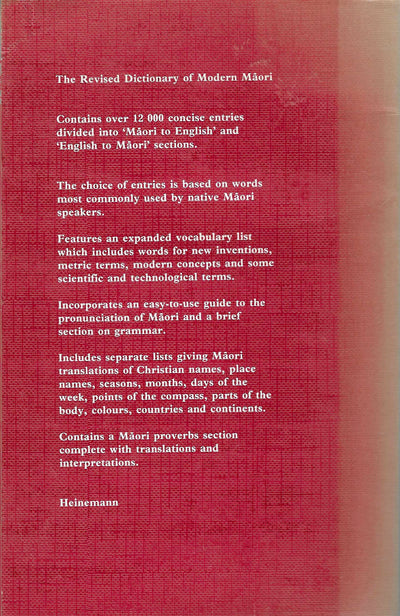The Revised Dictionary of Modern Māori [USED]